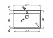 Νεροχύτης PYRAMIS MAIDSINKS INSET LEDGE 76x50.5 1B - Γυαλισμένο : 1