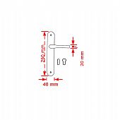 Πόμολο πόρτας Viobrass Νο 5093 - Αντικέ (Πλάκα) : 1