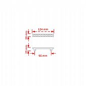 Λαβή επίπλου Viobrass No 3491CR/96mm : 1