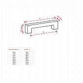 Λαβή εξώπορτας Viobrass Νο 232 - 50mmx10mm : 1