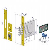 Κλειδαριά Ασφαλείας Securemme - 11cm (3 Κλειδιά) : 1