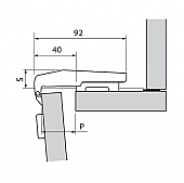 Μεντεσές Blum Clip Top Φ35/95° Κολωνάκι : 1