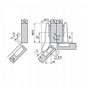 Μεντεσές Blum Clip Top D35 -45° : 1