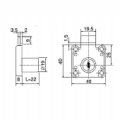 Κλειδαριά Επίπλου Νο 101 με Απλό Κλειδί - Ø19x22mm : 1