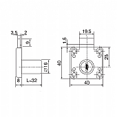 Κλειδαριά Επίπλου Νο 137 - Ø19x32mm : 1