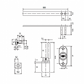 Κλειδαριά 3 Συρταριών Μπροστινή Νο 412- Ø19x20mm : 1