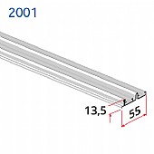 Ράγα Αλουμινίου Ανω Νο 2001-Λευκή Συρόμενου μηχ. Villes Νο 2000 : 1